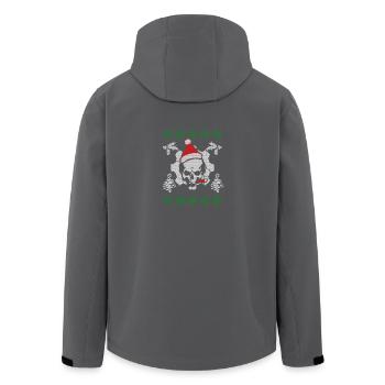 Ugly Skull Christmas Christmas Xmas Gift - Men’s Recycled Softshell Jacket by Stanley/Stella - black - Back - AI Model Male 185 light (185cm)