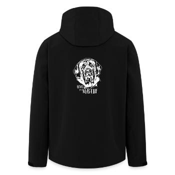 Aimé par un chien Mastiff disant chien chien Wilsigns - Veste softshell homme en polyester recyclé Stanley/Stella - noir - Dos - AI Model Male 185 light (185cm)