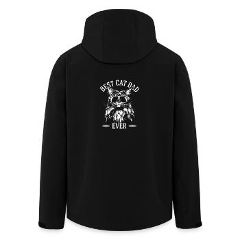 Best Cat Dad ever Maine Coon Katze Wilsigns - Men’s Recycled Softshell Jacket by Stanley/Stella - black - Back - AI Model Male 185 light (185cm)