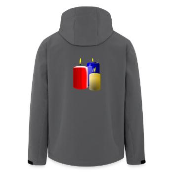 christma s197 - Recycelte Männer Softshell-Jacke von Stanley/Stella - Schwarz - Hinten - AI Model Male 185 light (185cm)