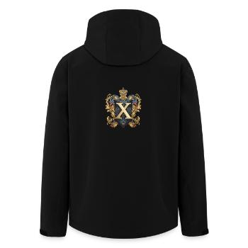 Couronne de logo de lettre X - Veste softshell homme en polyester recyclé Stanley/Stella - noir - Dos - AI Model Male 185 light (185cm)