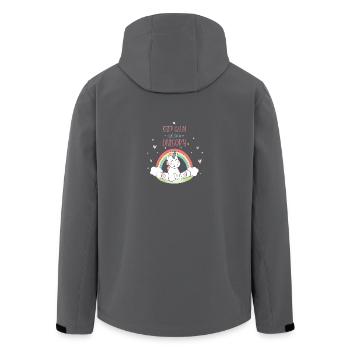 Unicorn - Men’s Recycled Softshell Jacket by Stanley/Stella - black - Back - AI Model Male 185 light (185cm)