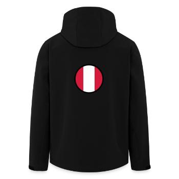 Under The Sign Of Peru - Men’s Recycled Softshell Jacket by Stanley/Stella - black - Back - AI Model Male 185 light (185cm)