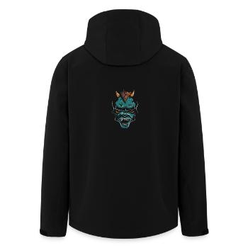 shirt,design,t-shirt - Recycelte Männer Softshell-Jacke von Stanley/Stella - Schwarz - Hinten - AI Model Male 185 light (185cm)