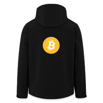 Bitcoin Logo Round Coin - Veste softshell homme en polyester recyclé Stanley/Stella - noir - Dos - AI Model Male 185 light (185cm)