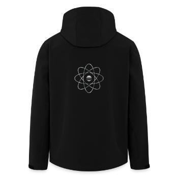 Atom - Recycelte Männer Softshell-Jacke von Stanley/Stella - Schwarz - Hinten - AI Model Male 185 light (185cm)