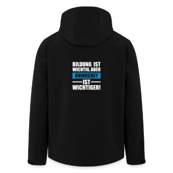 Unihockey Sportart - Recycelte Männer Softshell-Jacke von Stanley/Stella - Schwarz - Hinten - AI Model Male 185 light (185cm)