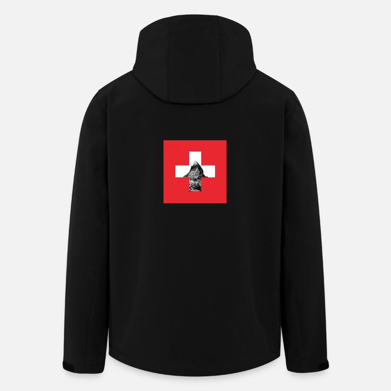 Suisse Cervin Drapeau - Veste softshell homme en polyester recyclé Stanley/Stella - noir