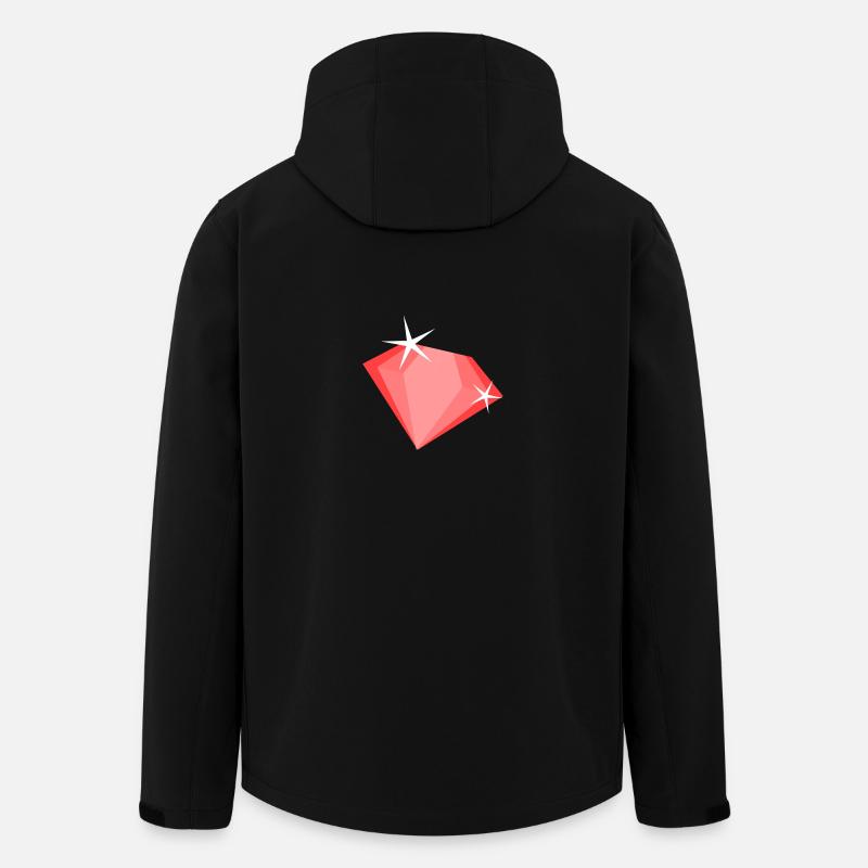 diamant Pinker - Veste softshell homme en polyester recyclé Stanley/Stella - noir