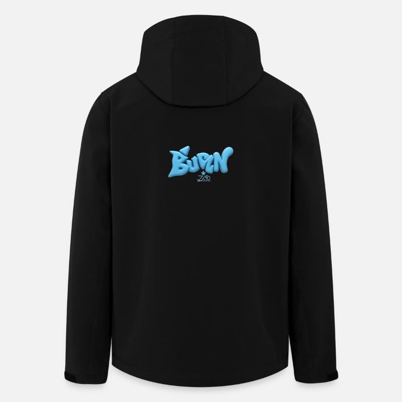 Bunz Z10 3D Schrift - Recycelte Männer Softshell-Jacke von Stanley/Stella - Schwarz