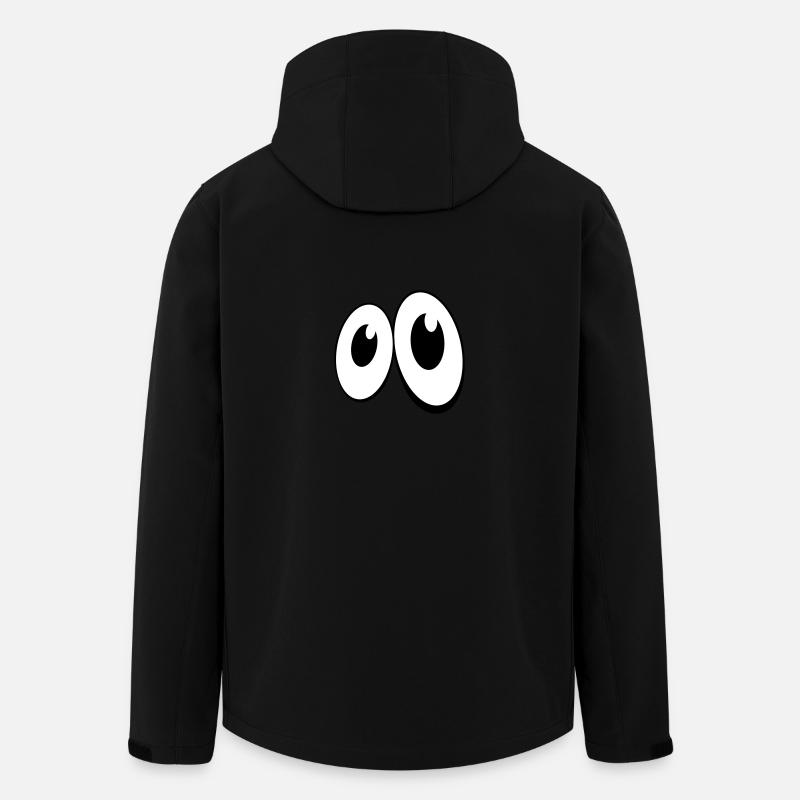 Augen Comic-Style (1c) - Recycelte Männer Softshell-Jacke von Stanley/Stella - Schwarz
