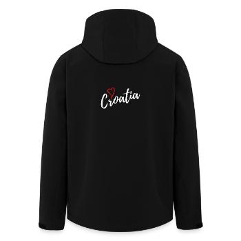 Croatia with Heart - white edition - Recycelte Männer Softshell-Jacke von Stanley/Stella - Schwarz - Hinten - AI Model Male 185 light (185cm)