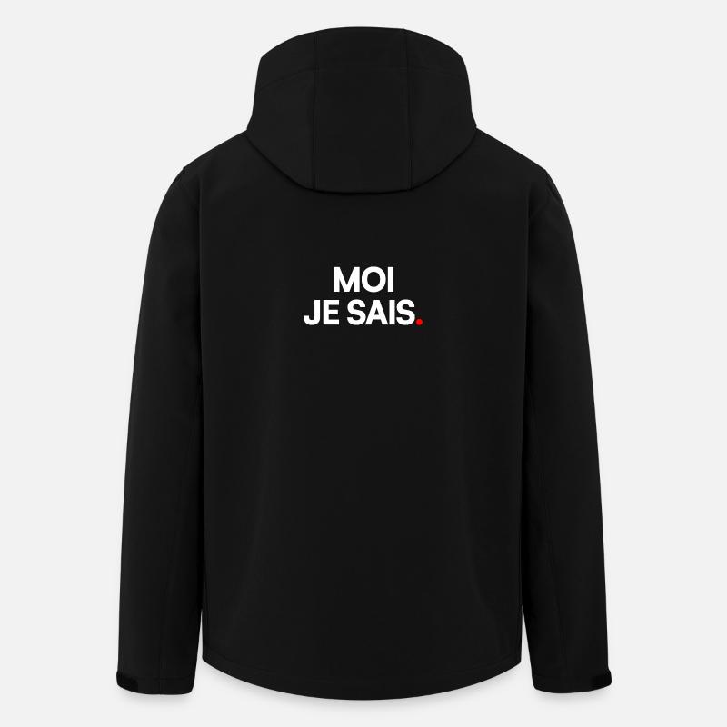 Moi je sais - Veste softshell homme en polyester recyclé Stanley/Stella - noir