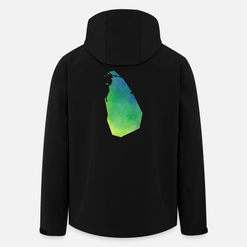 sri lanka - Recycelte Männer Softshell-Jacke von Stanley/Stella - Schwarz