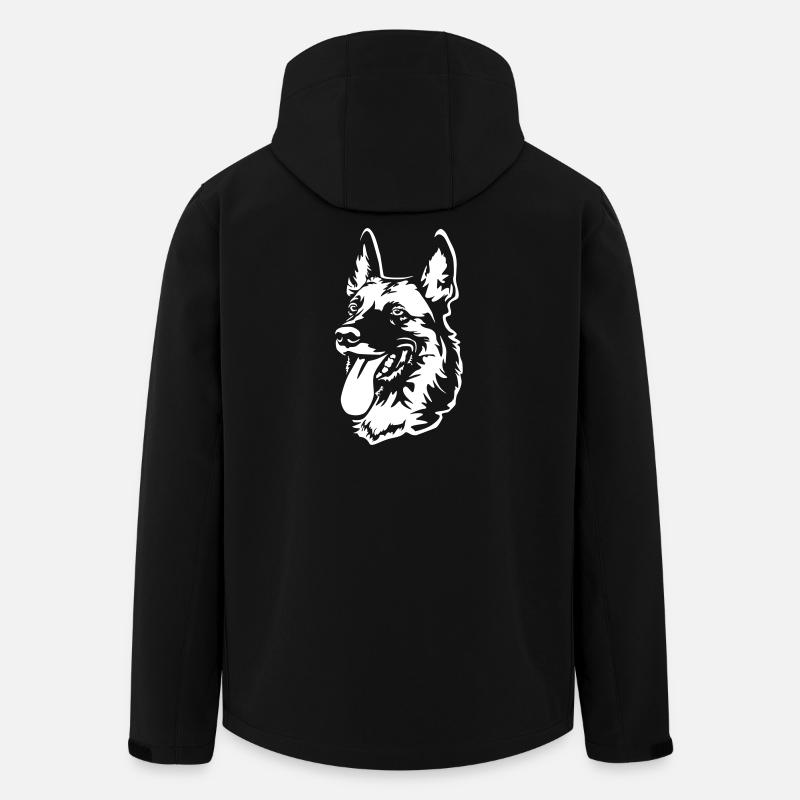 Malinois Kopf "Black Edition" - Recycelte Männer Softshell-Jacke von Stanley/Stella - Schwarz