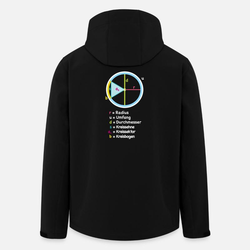 Kreis Radius Diagramm Kunst - Recycelte Männer Softshell-Jacke von Stanley/Stella - Schwarz