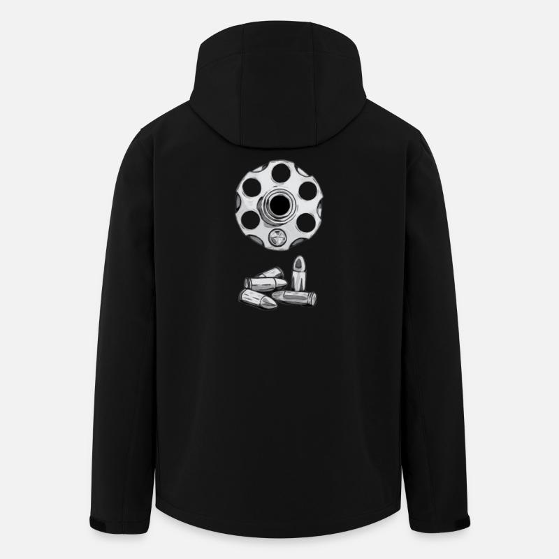 Bullet Turret Pattern - Men’s Recycled Softshell Jacket by Stanley/Stella - black