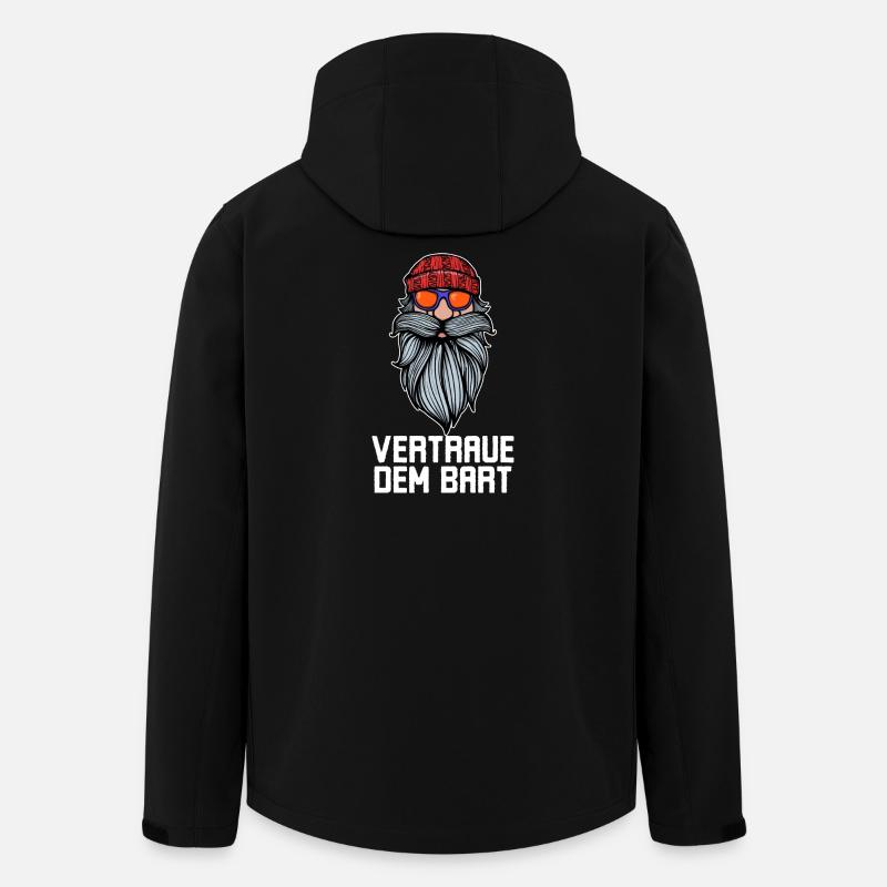 Humoristique Barbe Barbe Barbe Déclaration Barbe Coiffure - Veste softshell homme en polyester recyclé Stanley/Stella - noir