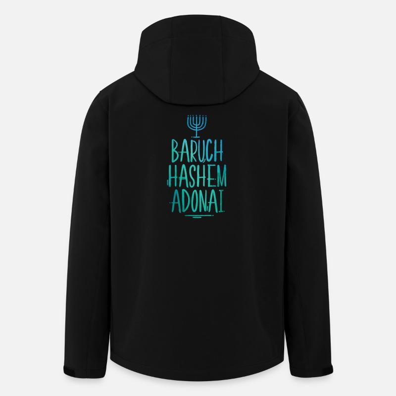 Baruch Hashem Adonai - Recycelte Männer Softshell-Jacke von Stanley/Stella - Schwarz