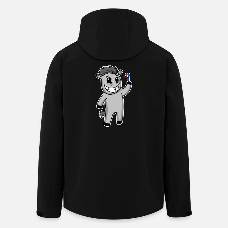 Cheval avec brosse à dents - Veste softshell homme en polyester recyclé Stanley/Stella - noir