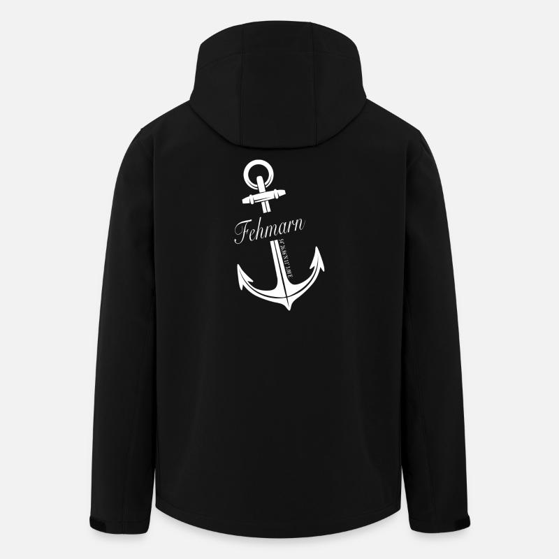 Fehmarn - Recycelte Männer Softshell-Jacke von Stanley/Stella - Schwarz