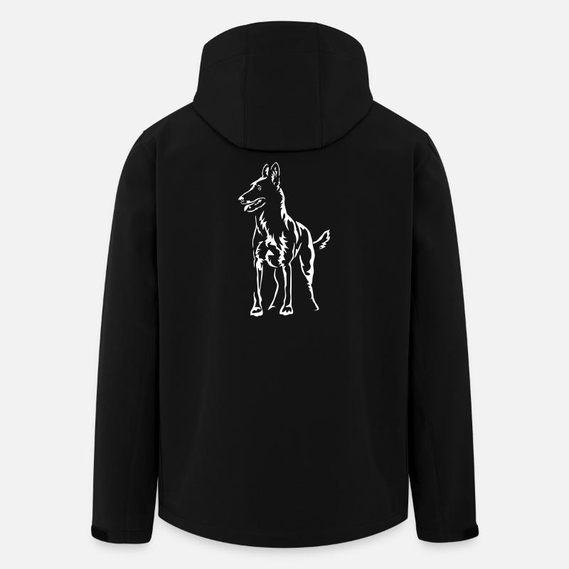 Malinois « Black Edition » - Veste softshell homme en polyester recyclé Stanley/Stella - noir