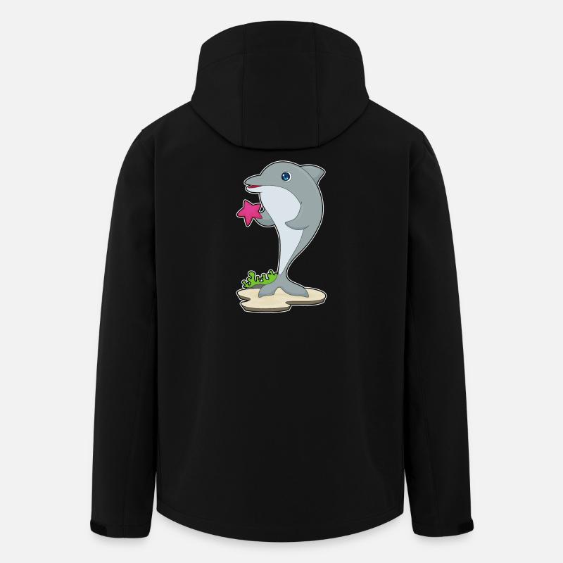 Dauphin étoile de mer - Veste softshell homme en polyester recyclé Stanley/Stella - noir