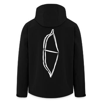 Bogen Skizze - Recycelte Männer Softshell-Jacke von Stanley/Stella - Schwarz - Hinten - AI Model Male 185 light (185cm)