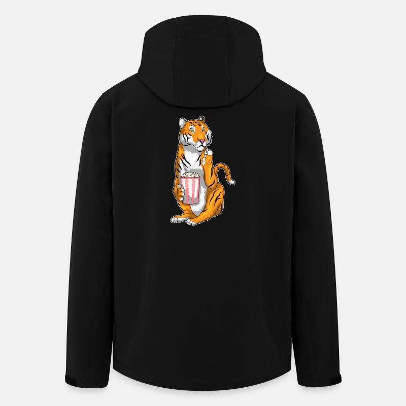 Maïs soufflé Tiger - Veste softshell homme en polyester recyclé Stanley/Stella - noir