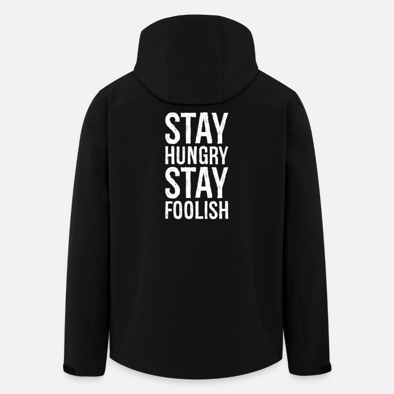 Restez affamé, restez stupide - Veste softshell homme en polyester recyclé Stanley/Stella - noir
