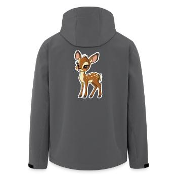 Reh - Recycelte Männer Softshell-Jacke von Stanley/Stella - Schwarz - Hinten - AI Model Male 185 light (185cm)