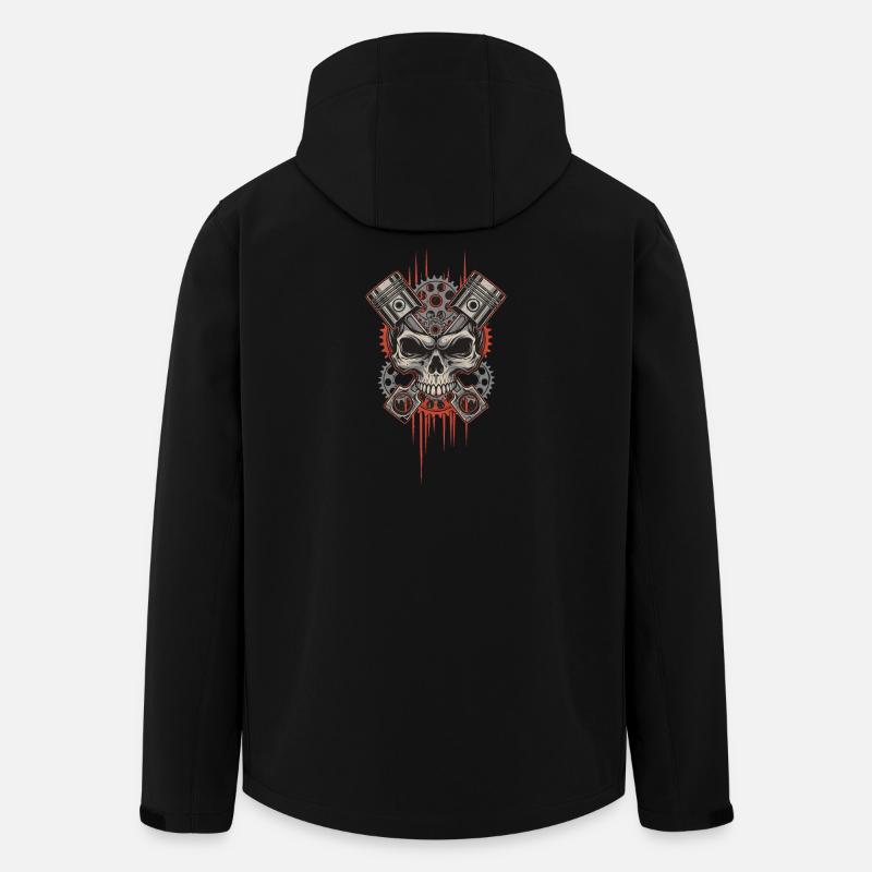 Schädelmotor Steampunk Tuning - Recycelte Männer Softshell-Jacke von Stanley/Stella - Schwarz