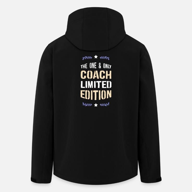 Limitierte Coach Edition - Recycelte Männer Softshell-Jacke von Stanley/Stella - Schwarz