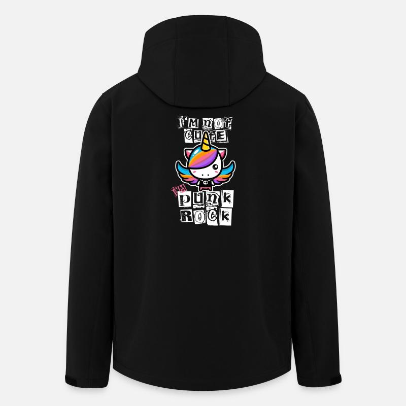 Licorne Punk Rock - Veste softshell homme en polyester recyclé Stanley/Stella - noir