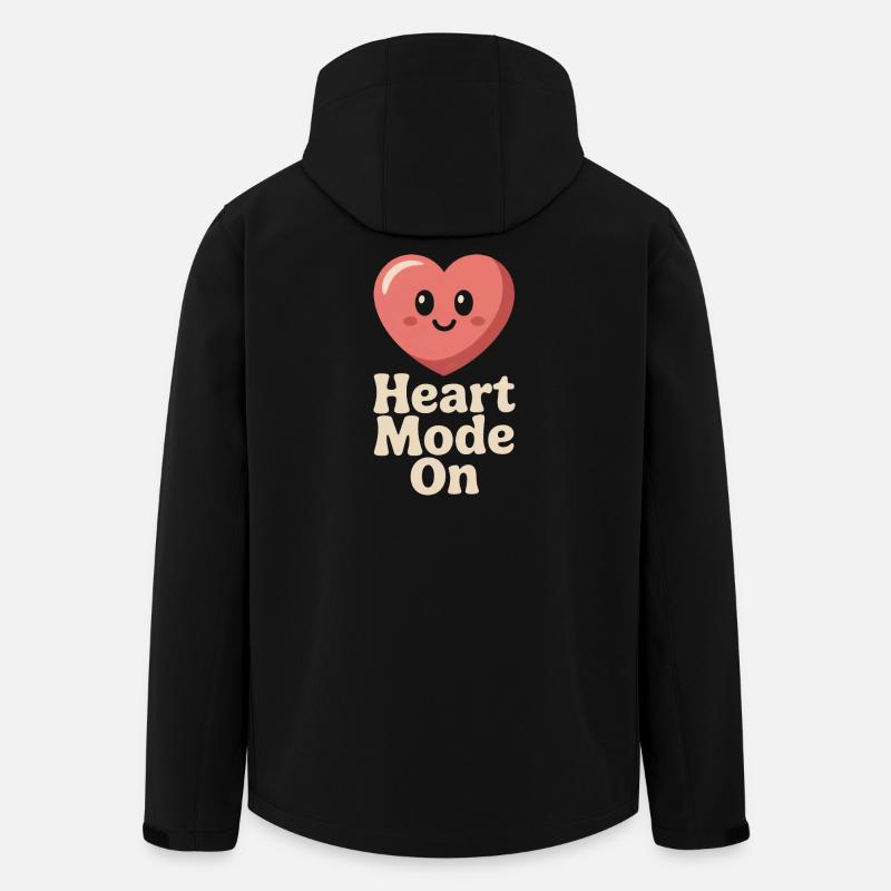 Heart Mode ON – Süßes Herz - Recycelte Männer Softshell-Jacke von Stanley/Stella - Schwarz