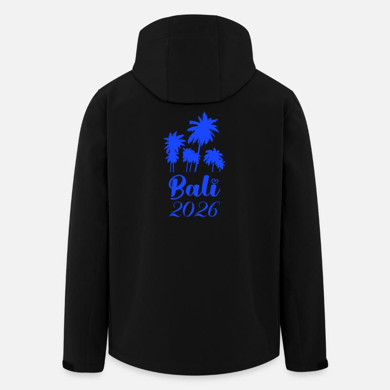 Bali Palmen 2026 - Recycelte Männer Softshell-Jacke von Stanley/Stella - Schwarz