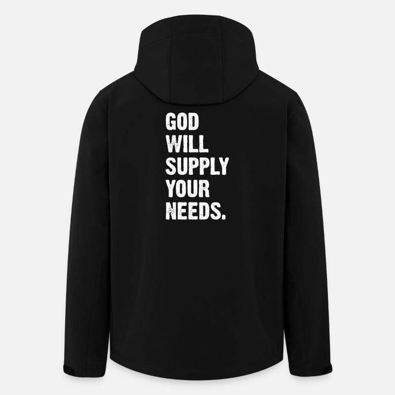 God Will Supply Your Needs - Men’s Recycled Softshell Jacket by Stanley/Stella - black