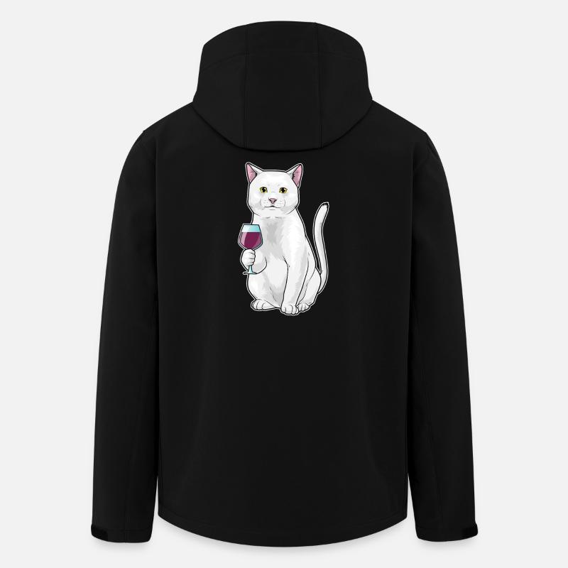 Cat Red Wine - Men’s Recycled Softshell Jacket by Stanley/Stella - black