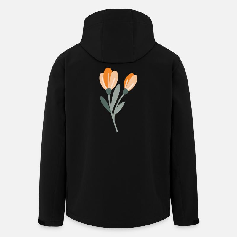 Blume - Recycelte Männer Softshell-Jacke von Stanley/Stella - Schwarz