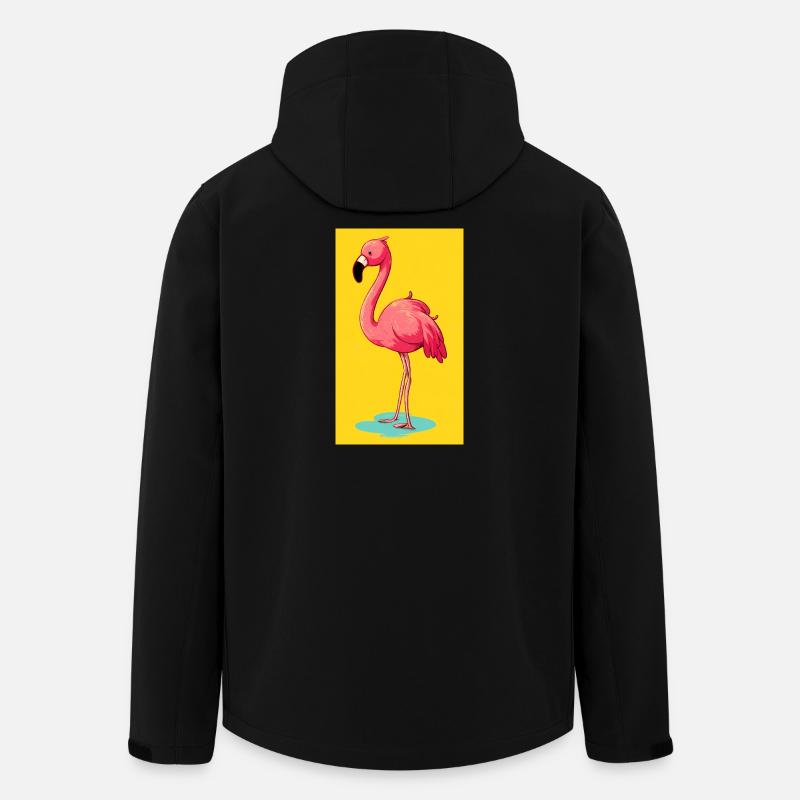 flamingo - Men’s Recycled Softshell Jacket by Stanley/Stella - black