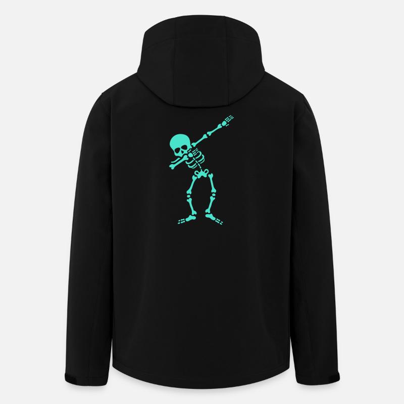 Skelett Dab Dabbing - Recycelte Männer Softshell-Jacke von Stanley/Stella - Schwarz