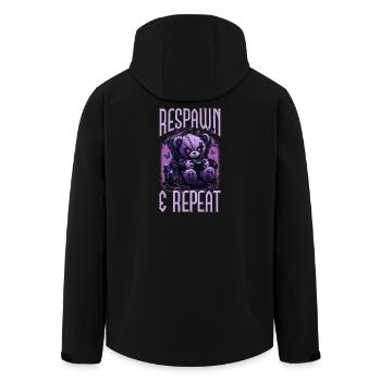 Pastel Goth Soft Goth Gaming Gamer - Men’s Recycled Softshell Jacket by Stanley/Stella - black - Back - AI Model Male 185 light (185cm)