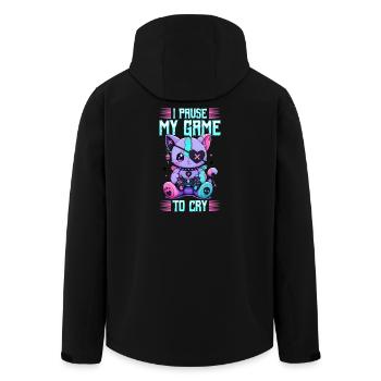 Pastel Goth Soft Goth Gaming Gamer - Men’s Recycled Softshell Jacket by Stanley/Stella - black - Back - AI Model Male 185 light (185cm)