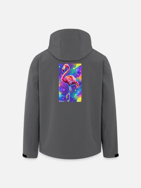 Flamingo - Recycelte Männer Softshell-Jacke von Stanley/Stella - Schwarz