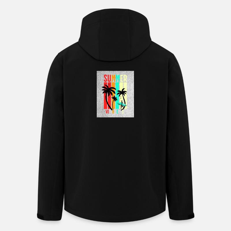 Summer Vibez - Recycelte Männer Softshell-Jacke von Stanley/Stella - Schwarz