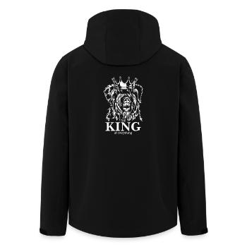 BOUVIER DES FLANDRES King Hundespruch Wilsigns - Recycelte Männer Softshell-Jacke von Stanley/Stella - Schwarz - Hinten - AI Model Male 185 light (185cm)