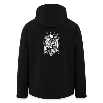 Irish Wolfhound Crown Dogs Dog Wilsigns - Men’s Recycled Softshell Jacket by Stanley/Stella - black - Back - AI Model Male 185 light (185cm)