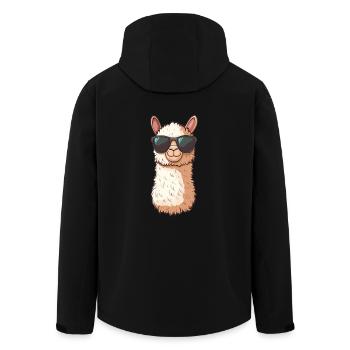 Lusitges Alpaca Llama Lama Sunglasses Summer - Men’s Recycled Softshell Jacket by Stanley/Stella - black - Back - AI Model Male 185 light (185cm)