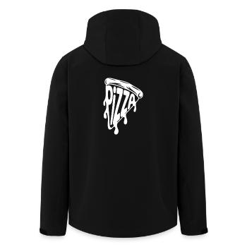 Pizza - Funny Pizza Quote Tshirt - Men’s Recycled Softshell Jacket by Stanley/Stella - black - Back - AI Model Male 185 light (185cm)
