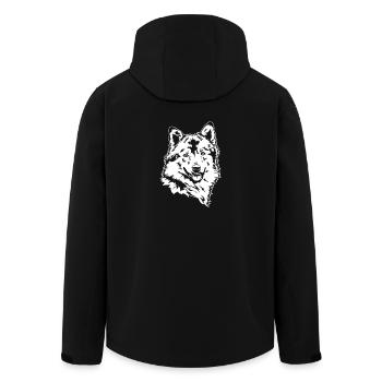 Islandhund Portrait Hunde Hund Wilsigns - Recycelte Männer Softshell-Jacke von Stanley/Stella - Schwarz - Hinten - AI Model Male 185 light (185cm)